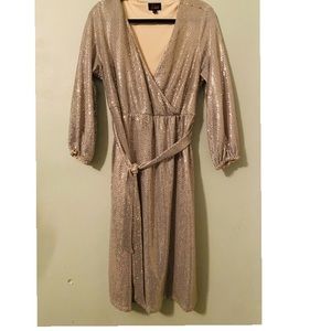 Sliver sequin dress, bad lighting but bright white/silver